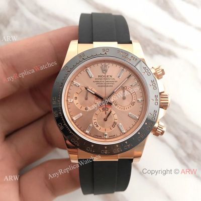 Swiss Grade Rolex ÁR Cosmograph Daytona Watch Rose Gold Diamond Dial